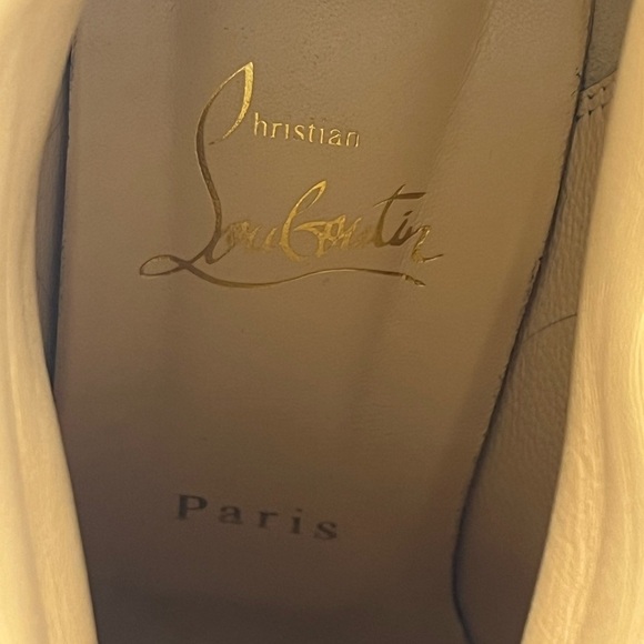 CHRISTIAN LOUBOUTIN Delicotte 100 Ankle Boots Navy Suede/Silver 38.5EU 8.5US - Picture 2 of 14